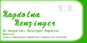 magdolna menzinger business card